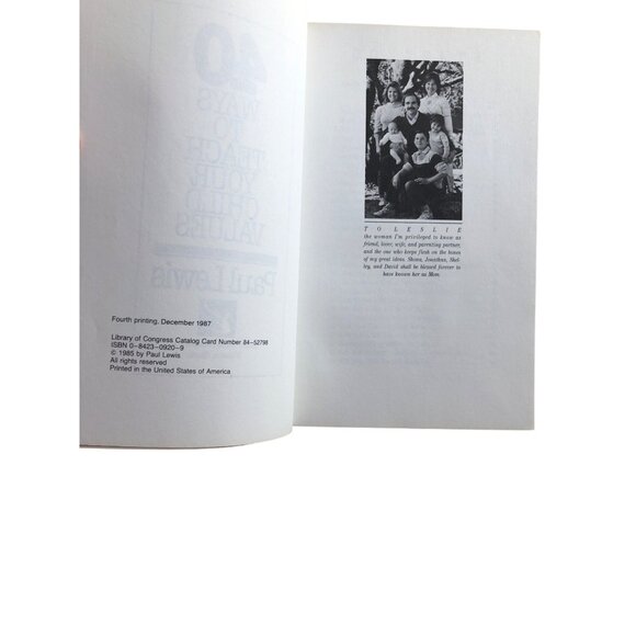 40 Ways To Teach Your Child Values By Paul Lewis Paperback - Picture 4 of 8